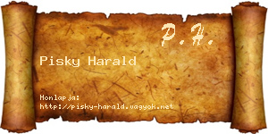 Pisky Harald névjegykártya